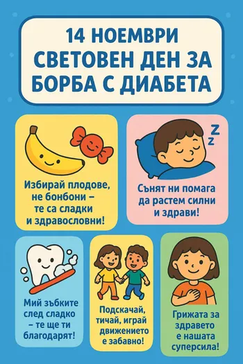 14 ноември – Световен ден за борба с диабета