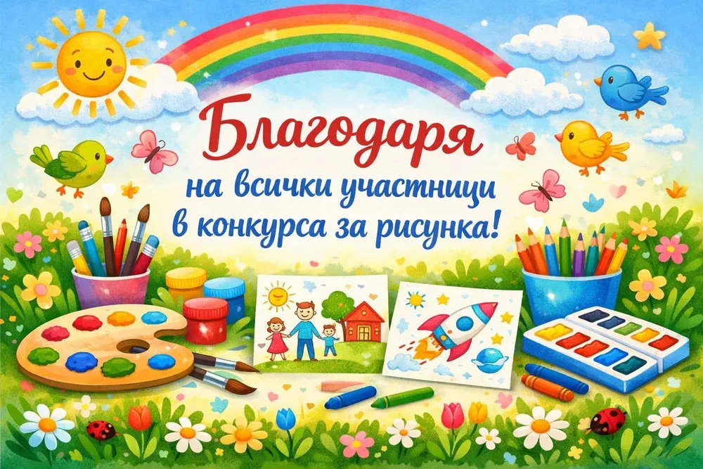 Благодарност към всички участници в конкурса за рисунка