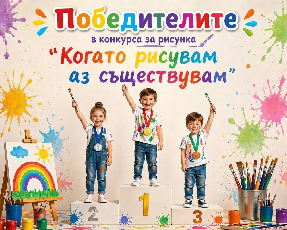 Победители от конкурса "Когато рисувам аз съществувам"